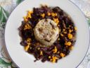 Ricette senza glutine, tortino di riso con radicchio e mimosa d’uovo