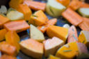 Ricette vegetariane ipocaloriche, zucca carote e patate al forno