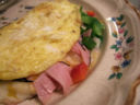 Secondi piatti semplici: omelette prosciutto e peperoni