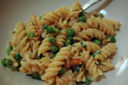 Ricette pasta: i Fusilli con piselli e taccole