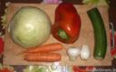 Spaghetti di soia con pollo e verdure