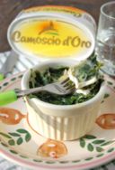 Ricetta Tortino di cicoria e Camoscio d’Oro in cocotte