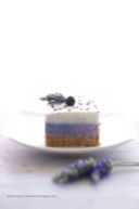 Cheesecake alla lavanda e mirtilli (no-bake)