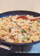 Il Couscous e la padella con il microgranulato di pietra