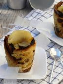 Mini Pudding di Panettone Gorgonzola e Pere