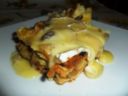 Lasagnetta di panettone con ciauscolo e brie