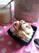 Gelato variegato al Panettone croccante e caramello salato