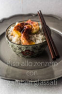 Riso allo zenzero con gamberi glassati / Ginger rice & glazed shrimp