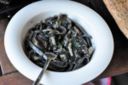 Fettuccine al nero di seppia con seppie al nero