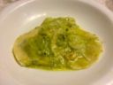 Ravioli di borragine con crema di piselli ed erbe aromatiche