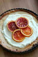 Blood orange and ricotta tart