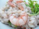 Risotto con gamberi alla rucola