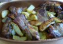 Baked lamb and potatoes