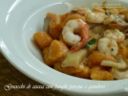 Pumpkin gnocchi with porcini mushrooms and shrimp