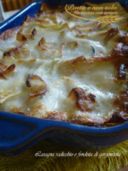 Lasagna radicchio e fonduta di gorgonzola