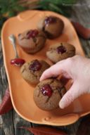 Muffins al grano saraceno e confettura di lamponi