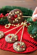 Lollipops di cioccolato al latte, e i miei più sinceri Auguri di Buon Natale!