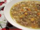 Zuppa di maiale e ceci