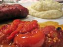 Salsicce e pomodorini al forno