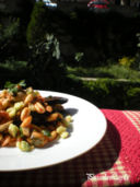 Cavatelli con misto scoglio e zucchine croccanti