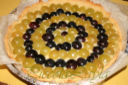 Crostata con crema pasticcera e Uva Italia