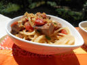 Spaghetti al Tonno Rosso con Briciole Fritte