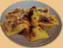 Ravioli con scampi.