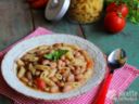 Pasta e fagioli borlotti freschi