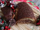 Tronchetto di Natale di brioche alla Nutella