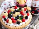 Crostata morbida con confettura e crema al mascarpone