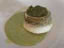 Flan di tracina e bietola con salsa di coste