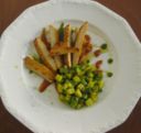 Cotolette di pollo con zucchine allo zafferano