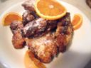 Frittelle al doppio riso e arancia