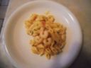Mezzepenne ai gamberi e crema di ceci