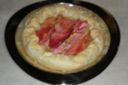 Quiche prosciutto cotto, porri, provola e piselli