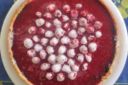 Crostata al cioccolato, geleè di fragole e lamponi
