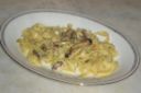 Tagliatelle della Val d’Orcia e funghi alla Carbonara