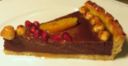 Torta al cioccolato, arancia e frutta secca