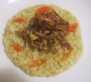 Risotto con crema di scarola e carciofi