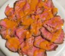 Roastbeef con emulsione di pomodorini