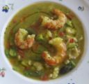 Minestra di primavera con gamberi e gallinella