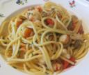 Spaghetti con gamberi e vongole