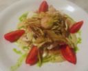 Crema di finocchi con insalata di mare