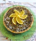 Crostata al cioccolato, pistacchi e arancia