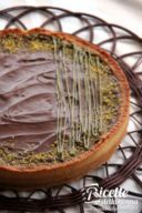 Crostata di frolla al pistacchio al ripieno di cocco, mandorla e Nutella