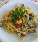 Spaghetti con vongole e sparnocchi