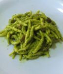 Trofie al pesto di nocciole e speck