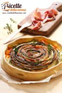 Torta salata multicolore alle verdure