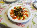 Mozzarella, pomodoro e verdure piastrate
