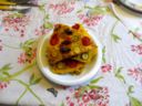Farinata con noci, pomodorini e zucchine